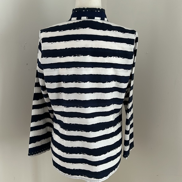 Vineyard Vines Blue/White Cotton/Silk Tunic sz M - Picture 4 of 7